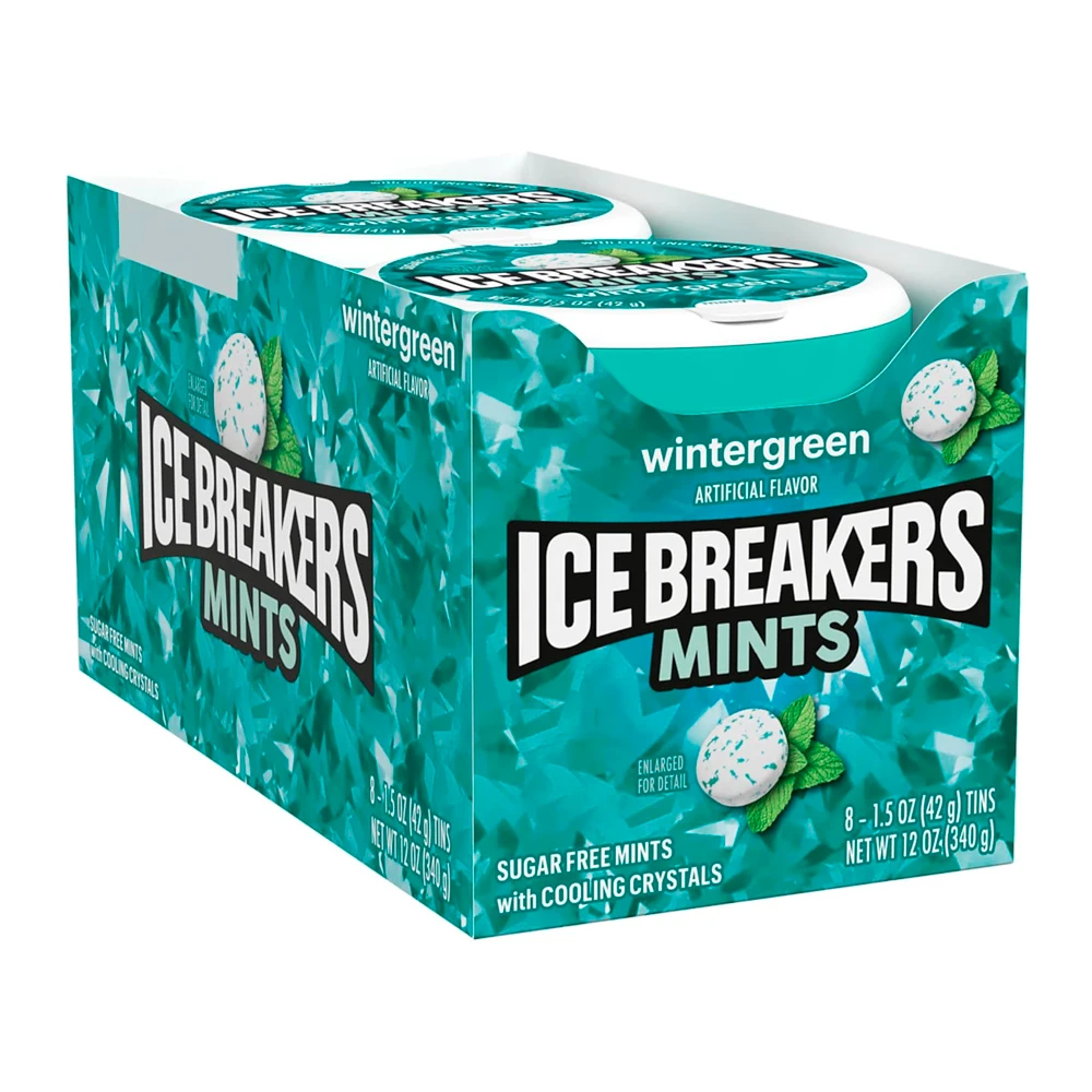 Bala Icebreakers Wintergreen Caixa 8X42G