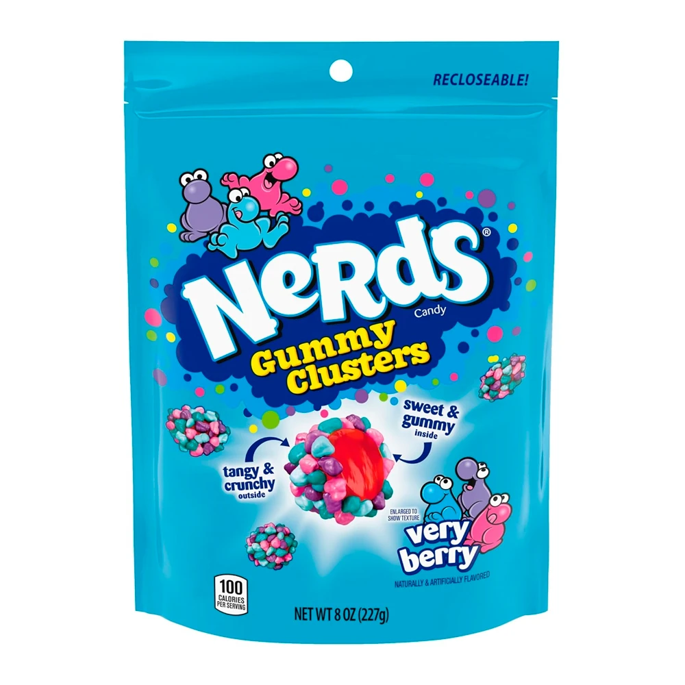 Bala Gelatina Nerds Gummy Clusters Berry Pacote 226G