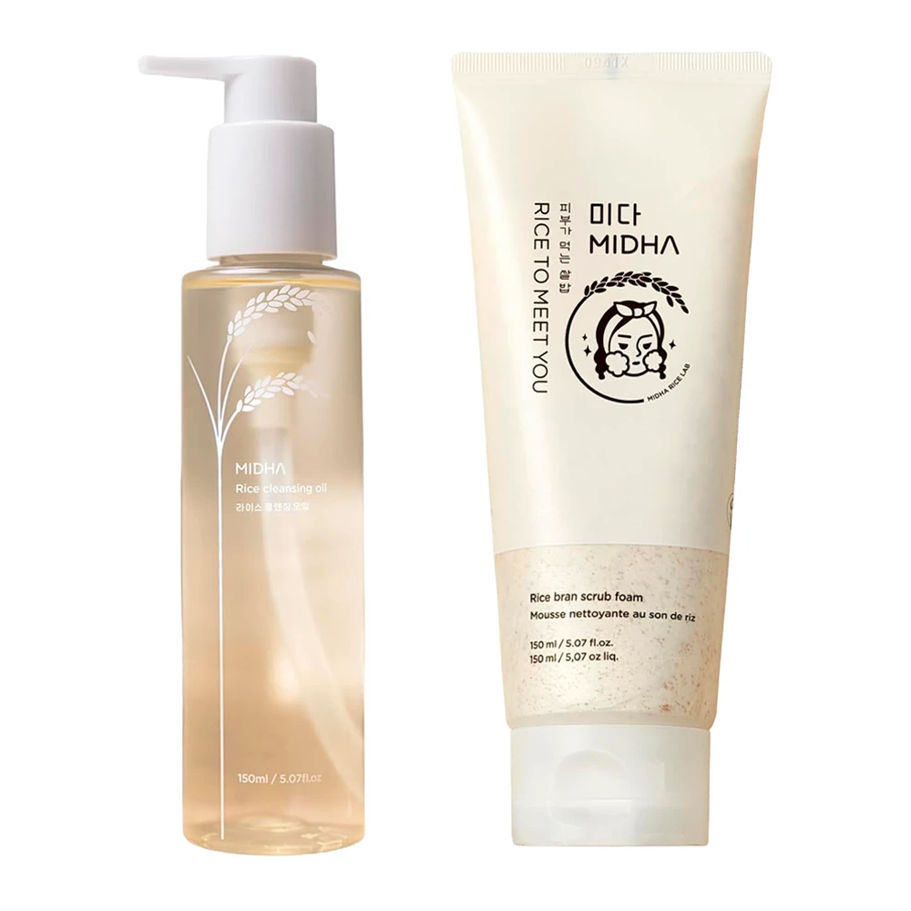 Kit Midha Óleo de Limpeza + Esfoliante Facial Caixa 2X150Ml
