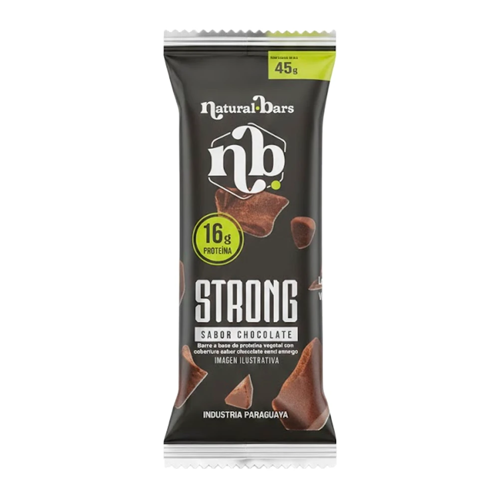 Barra de Proteína Natural Bars Strong Chocolate 16G