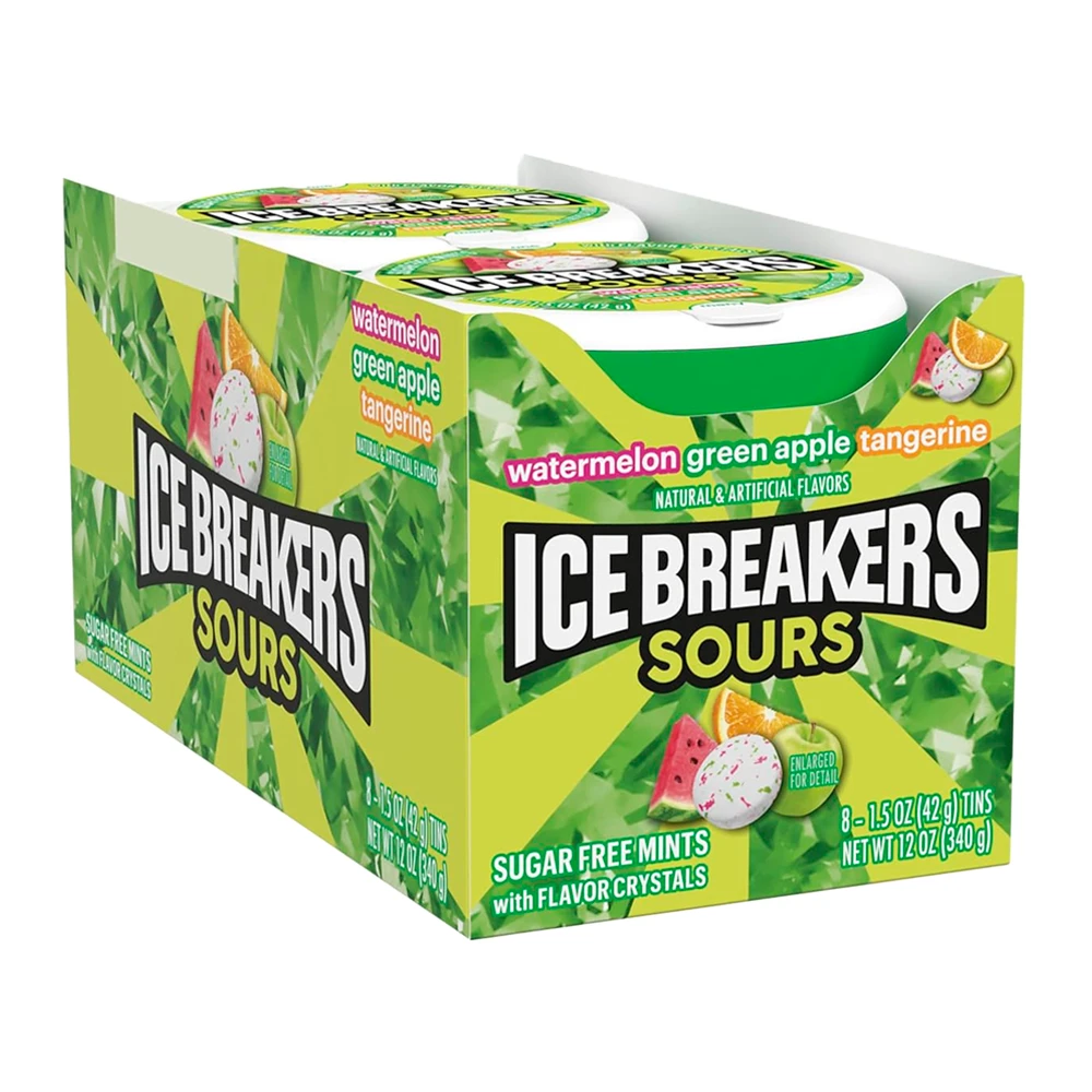 Bala Ice Breakers Sour Melancia Caixa 8X42G