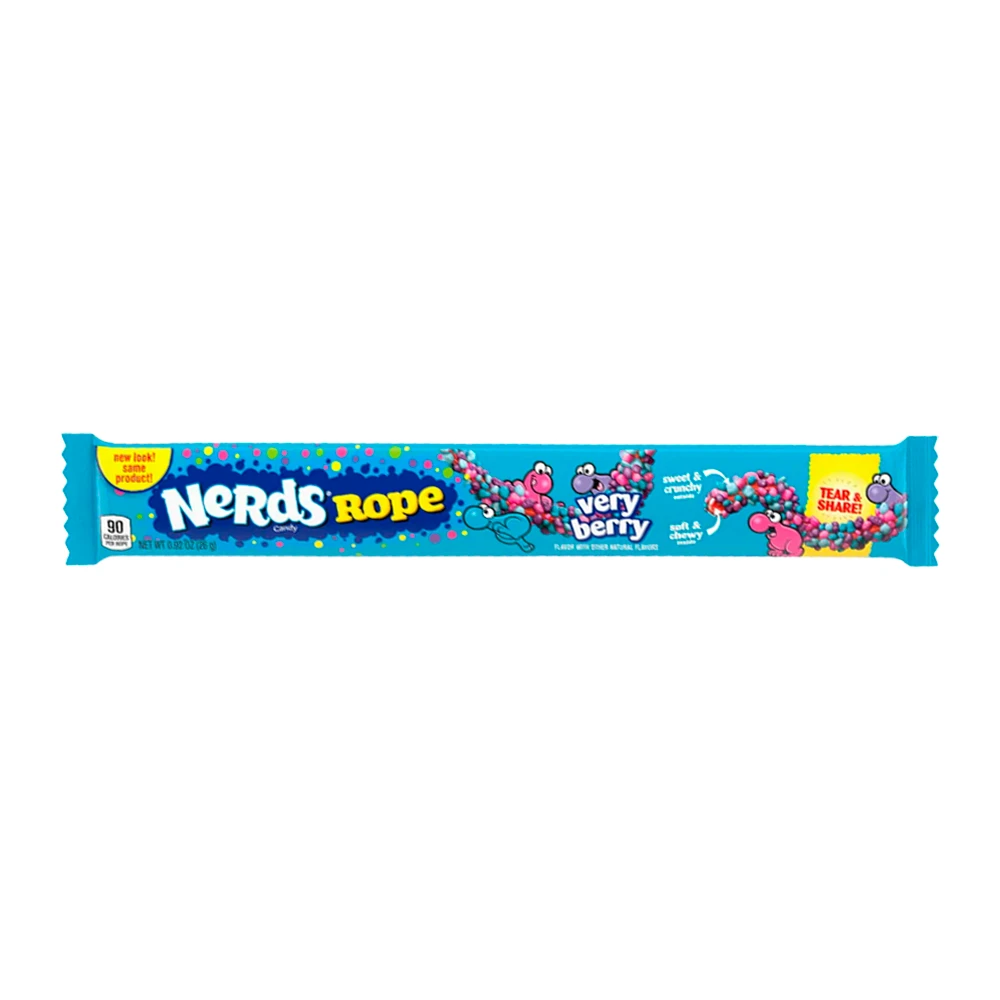 Bala Gelatina Nerds Very Berry Tubo Pacote 26G