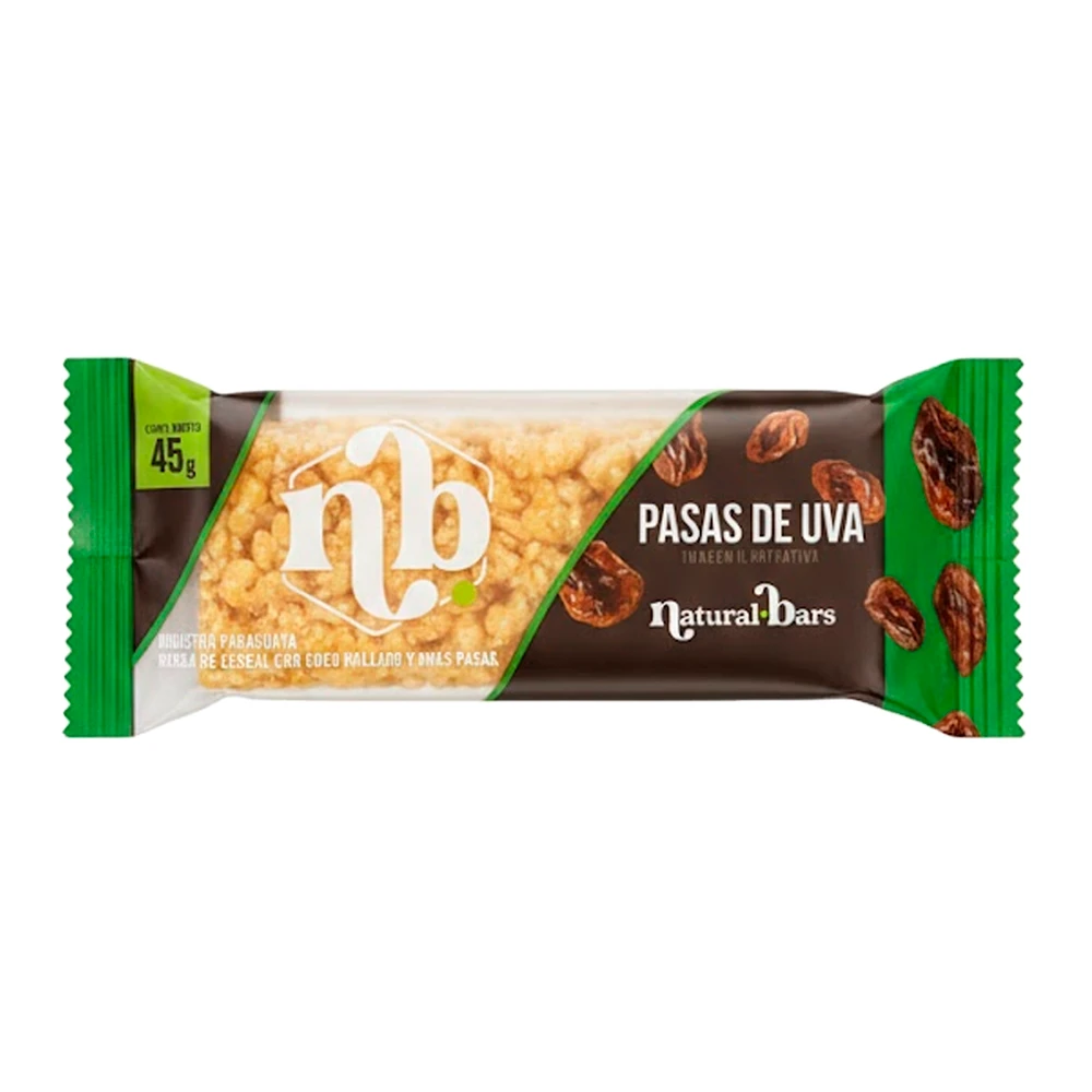 Barra Cereal Natural Bars Passas 45G