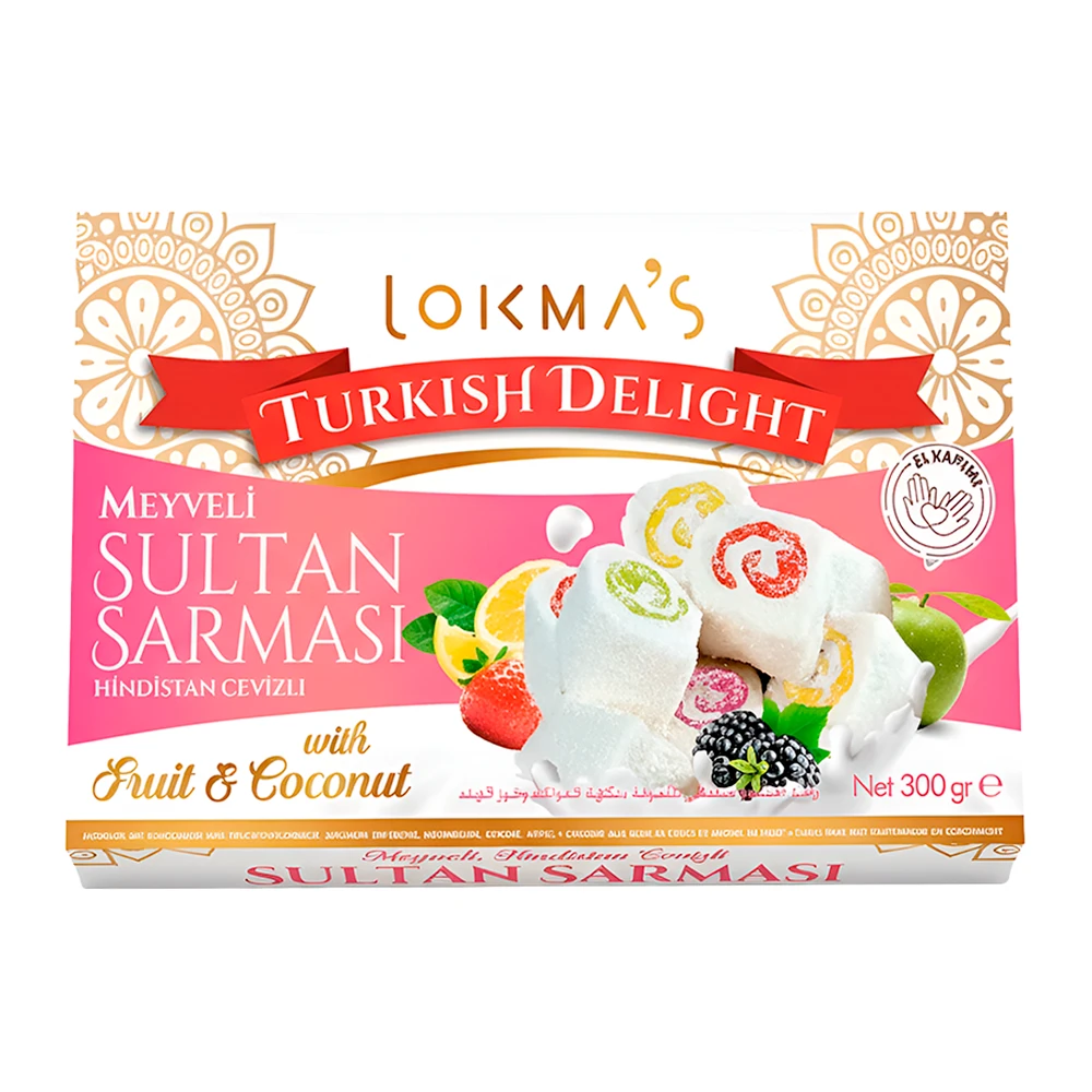 Doce Turco Lokma´s Sultan Sarmasi Mix de Frutas Caixa 300G