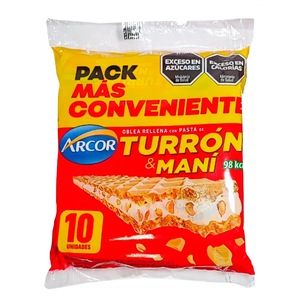 Torrone Arcor Amendoim Pacote 10x25G
