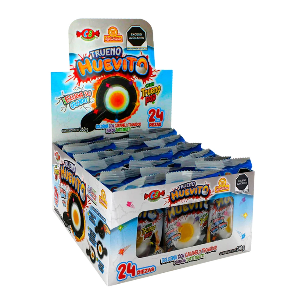Mini Gelatina Docile Huevito Trueno Caixa Com 12X24G