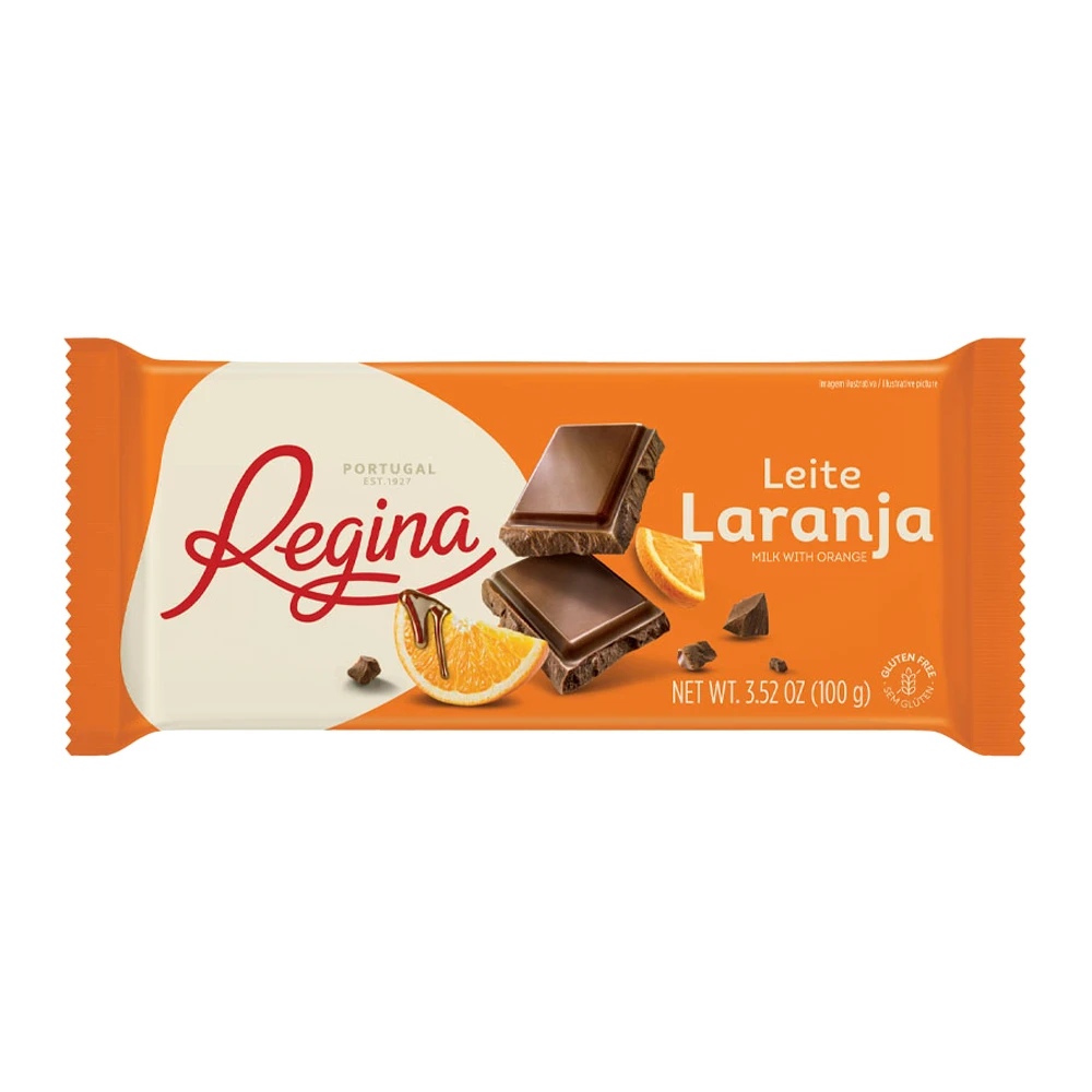 Barra Chocolate Imperial Regina Ao Leite Com Laranja 100G