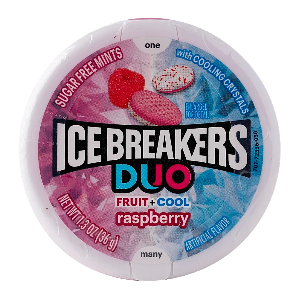 Bala Ice Breakers Fruit + Cool Framboesa 36G