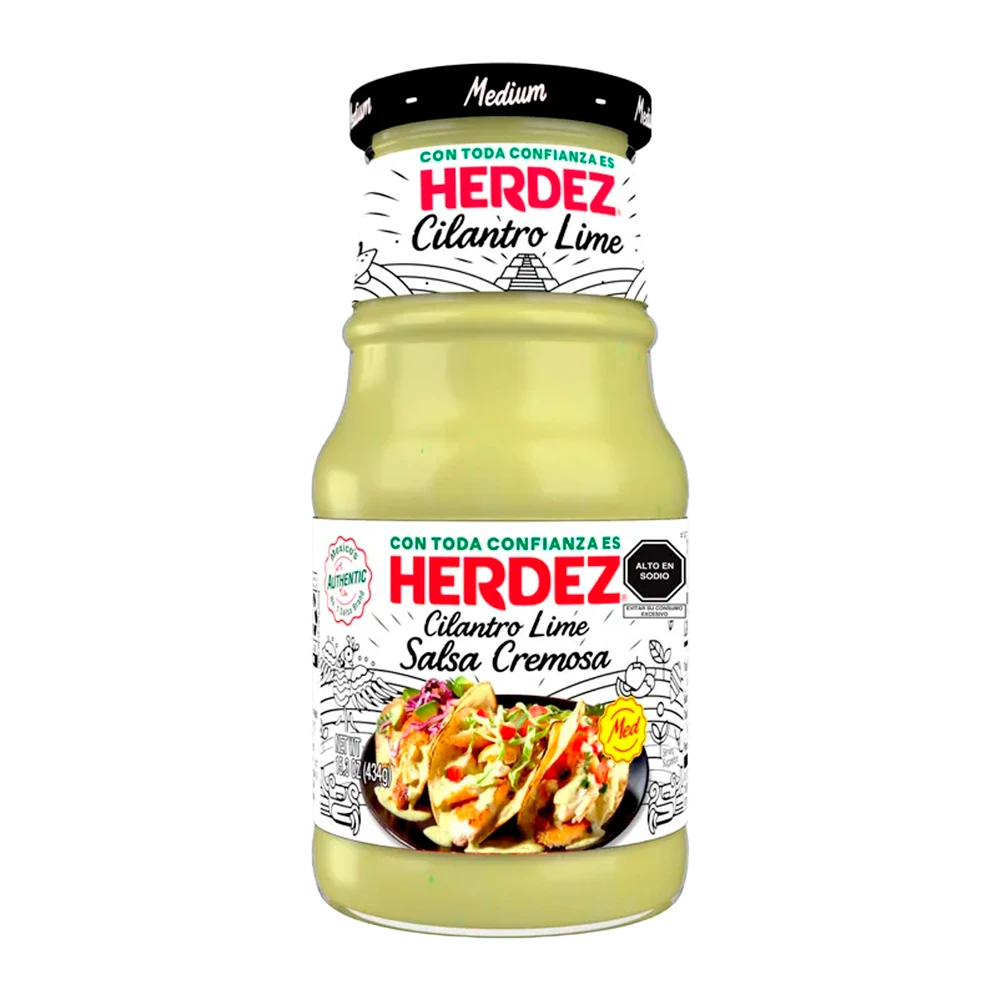 Molho Cremoso Herdez Coentro e Limão Garrafa 434G