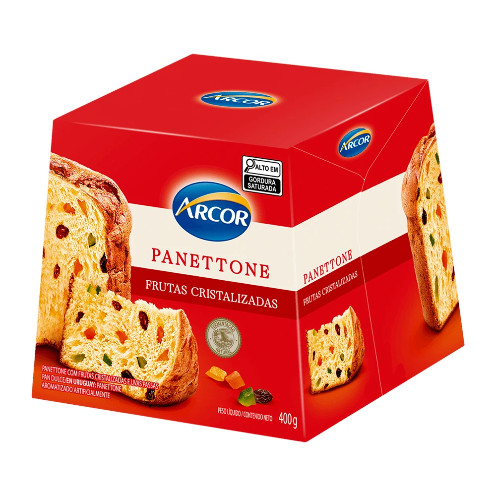 Panettone Arcor Frutas Caixa 400G