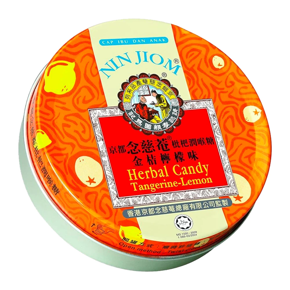 Bala Herbal Nin Jiom Tangerina - Limão Lata 60G