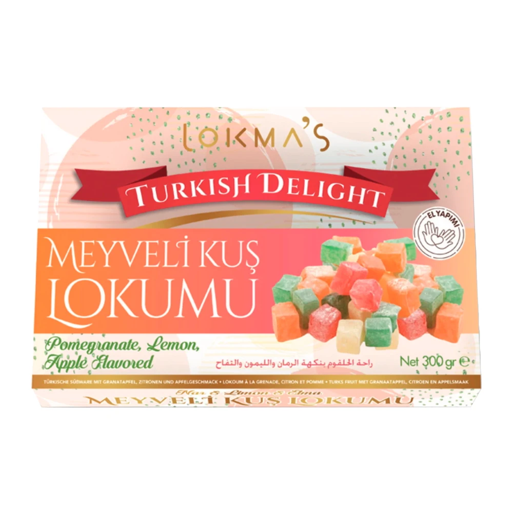 Doce Turco Lokma´s Meyvelikus Lokumu de Frutas Caixa 300G