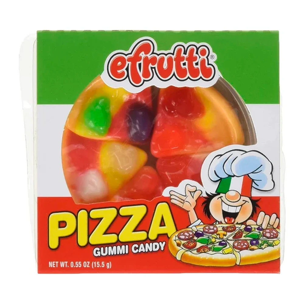 Bala de Gelatina Efrutti Pizza Gummi Caixa 15.5G