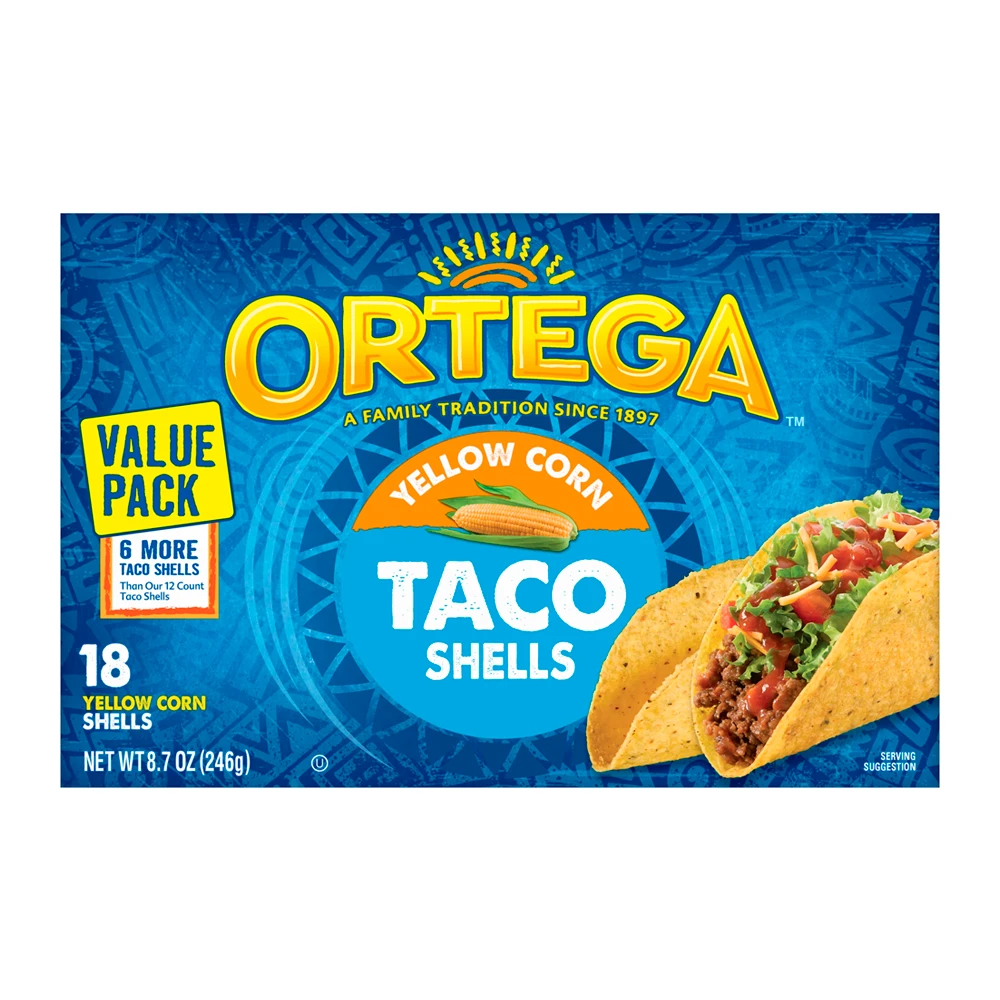 Tortilha Ortega Tacos Shells Caixa 210G