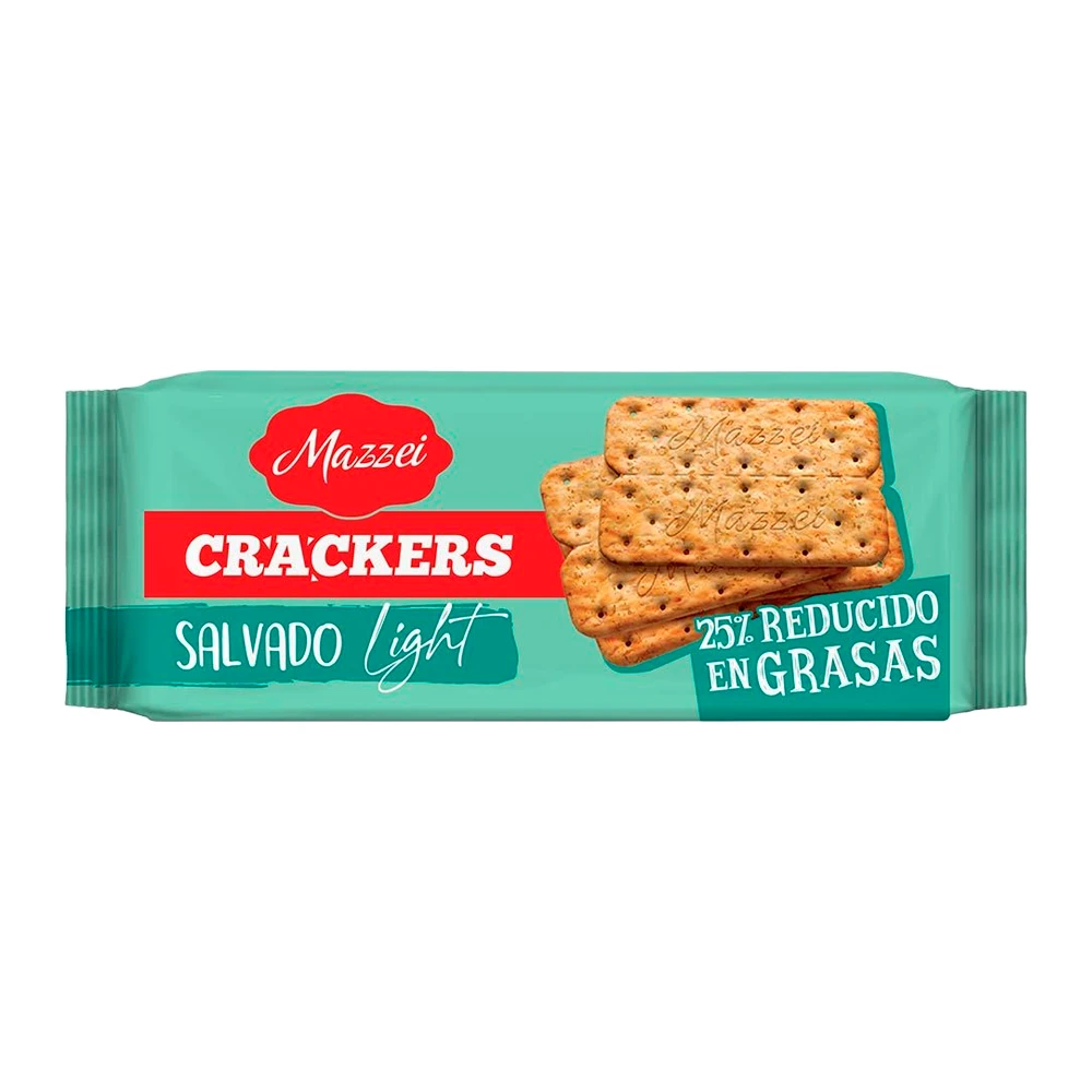 Biscoito Mazzei Crackers Salvado Light Pacote 190G