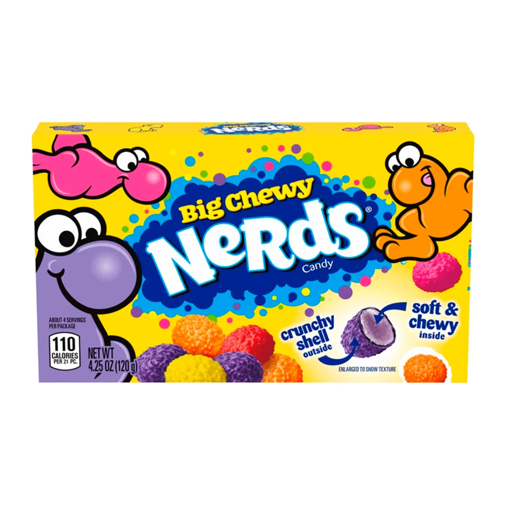 Bala Nerds Big Chewy Acidas Caixa 120G