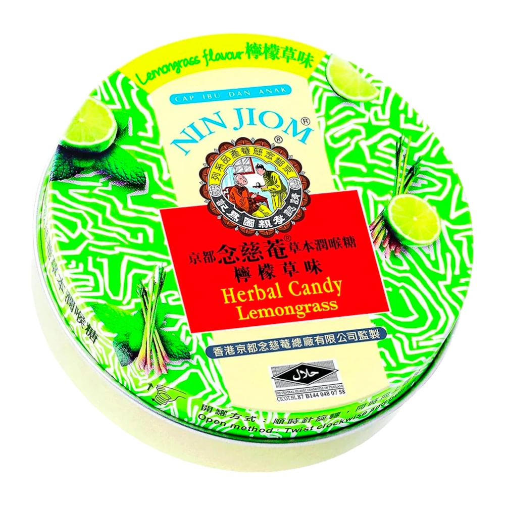 Bala Herbal Nin Jiom Limão Hortelã Lata 60G