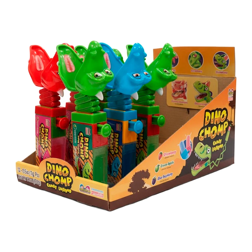 Pirulito Kidsmania Dino Chomp Caixa 12X17G