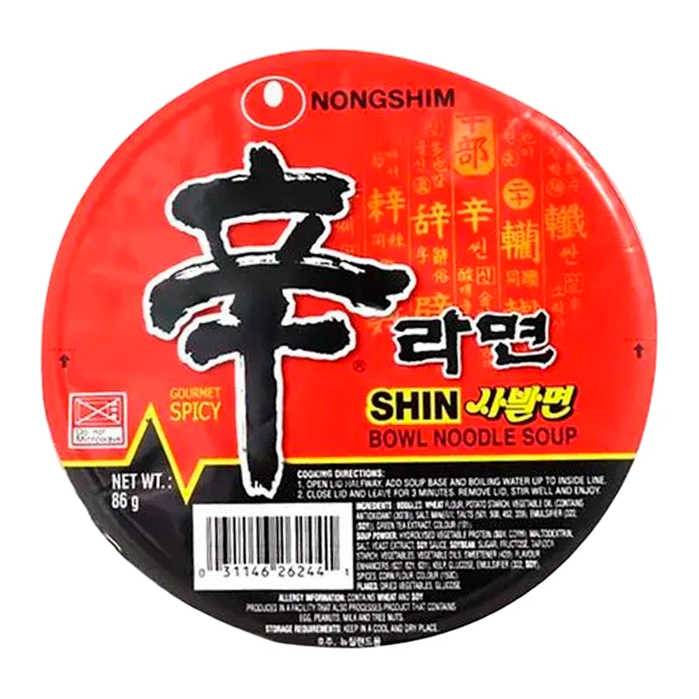 Macarrão Nongshim Sopa Ramen Shi Picante Pote 86G