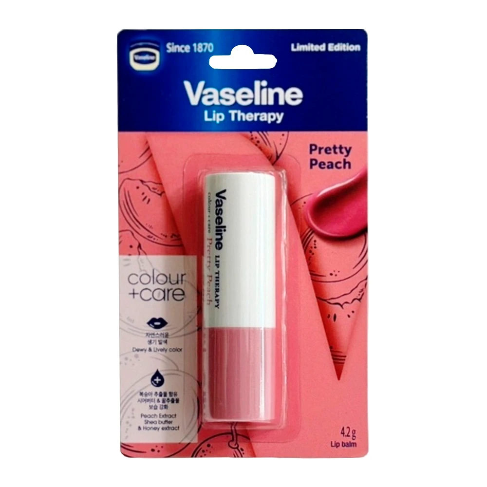 Protetor Labial Vaseline Teraphy Pretty Peach Barra 4.2G