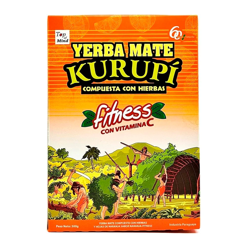Erva Mate Kurupi Fitness Sabor Laranja 500G