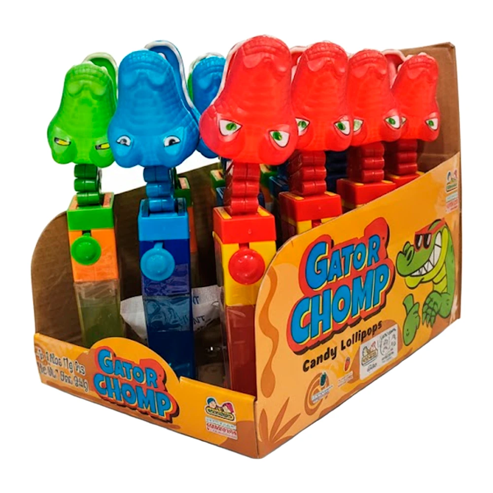 Pirulito Kidsmania Gator Chomp Caixa 12X17G