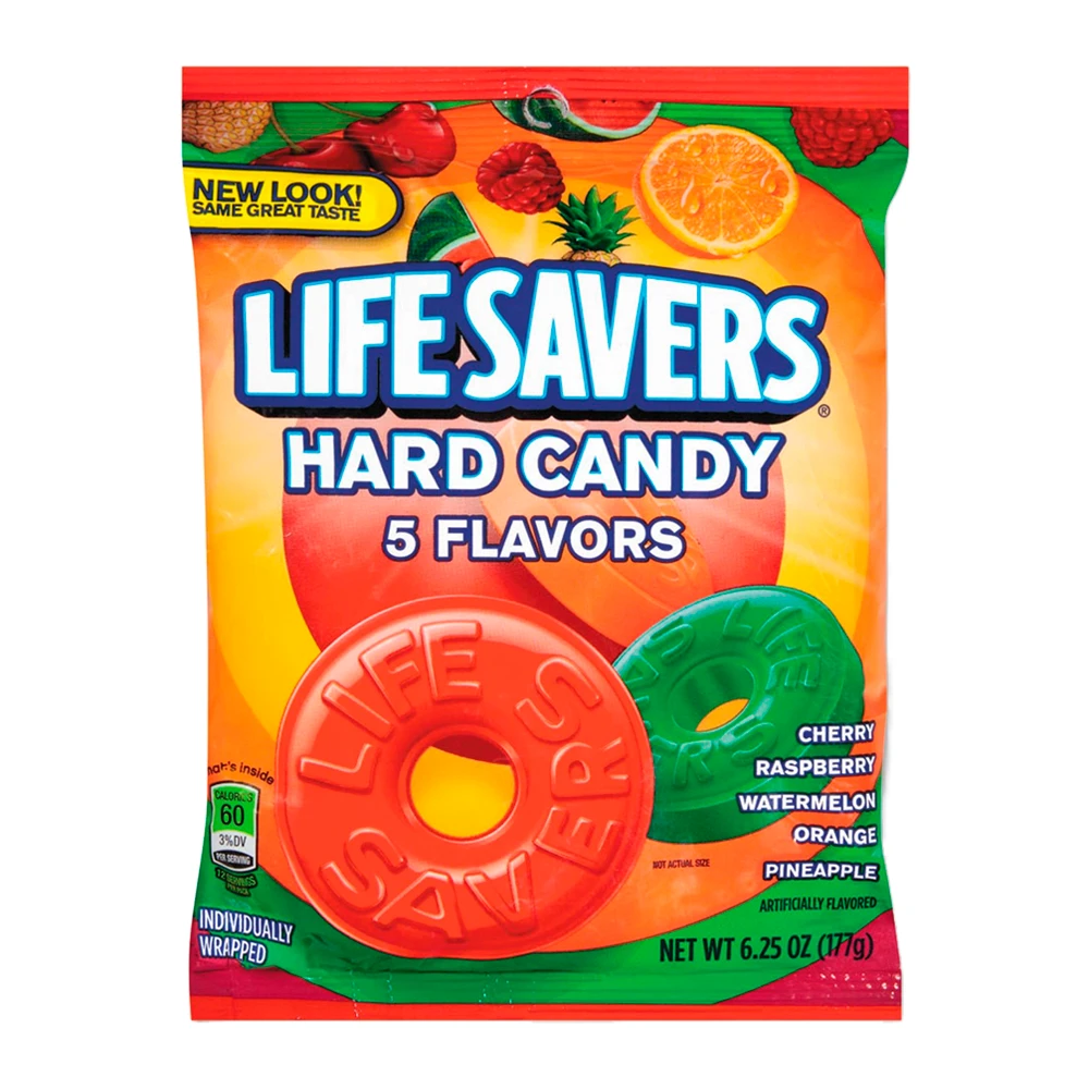 Bala Life Savers Hard Candy 5 Flavors Pacote 177G