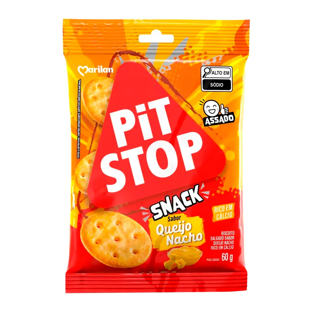 Salgadinho Pit Stop Queija Pacote 60G