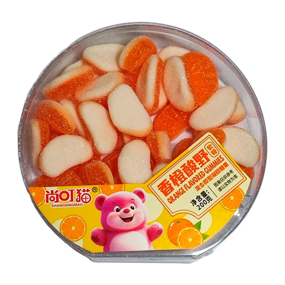 Bala De Gelatina Shangdingmao Laranja Pote 200G