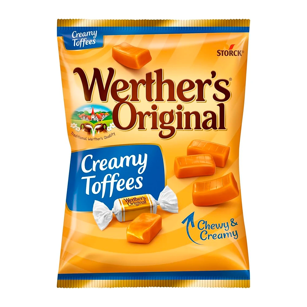 Bala de Leite Werthers Original Creamy Toffees Pacote 135G