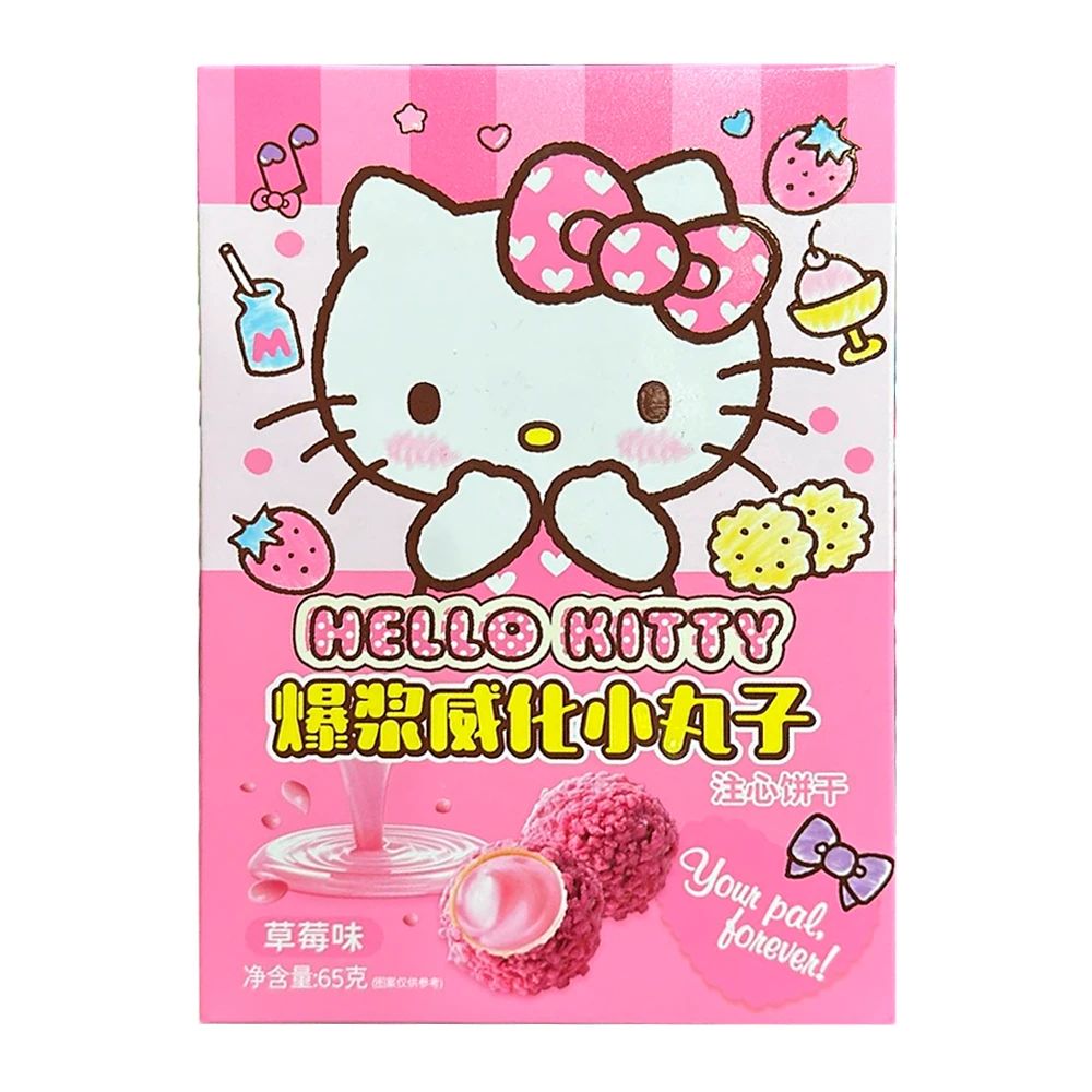 Biscoito Sanrio Hello Kitty Sabor Morango Caixa 65G