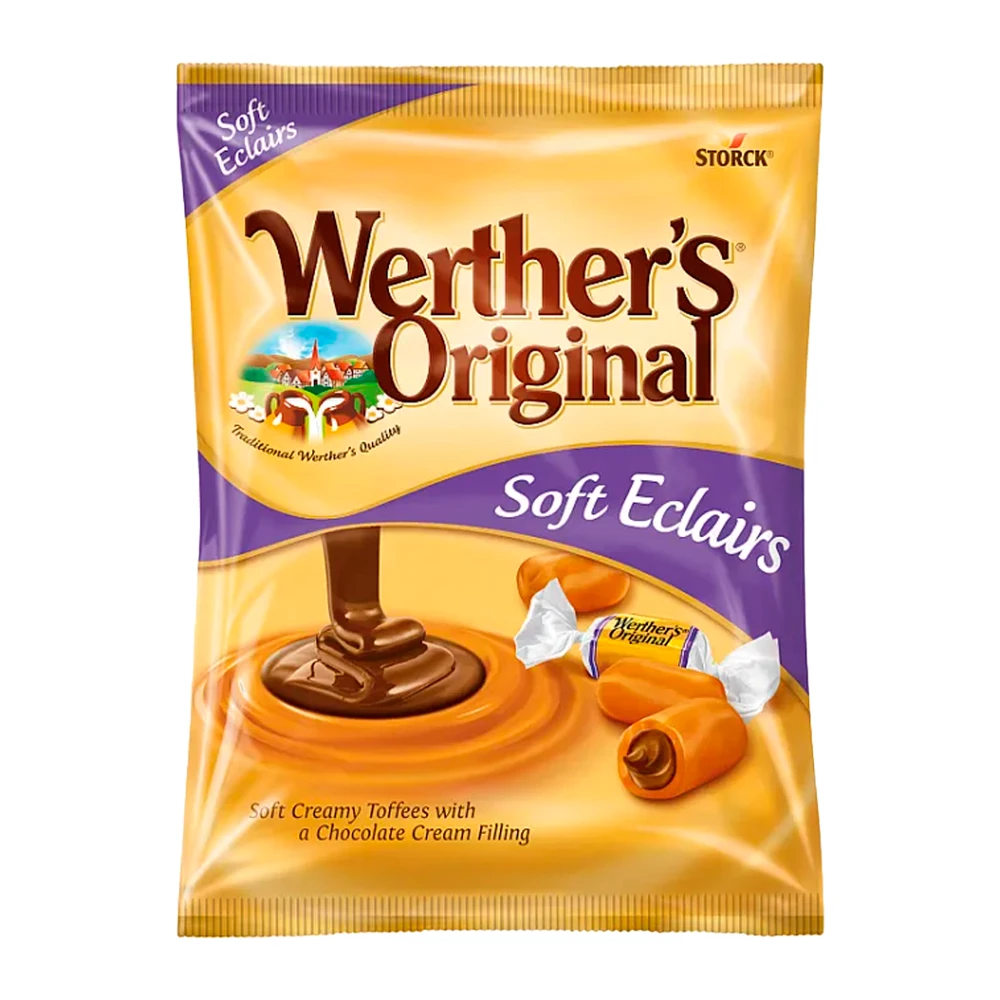 Bala de Caramelo Macio Eclairs Original Werthers 125G
