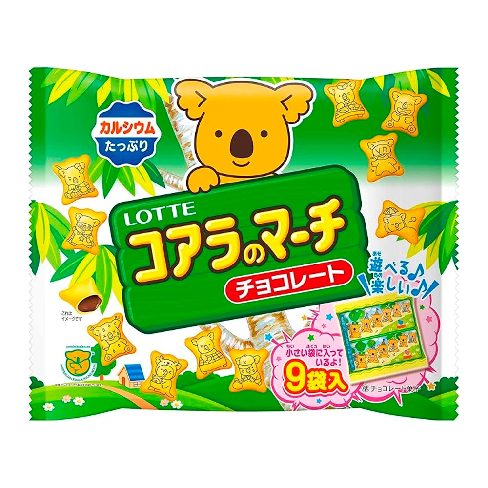 Biscoito Lotte Koala Recheo De Chocolate Pacote 96G