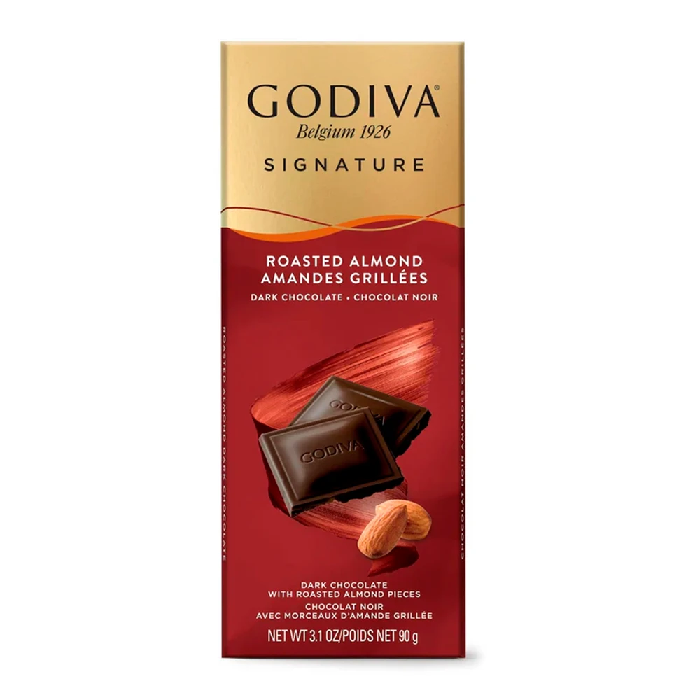 Chocolate Godiva Signature Dark Almond Tableta 90G