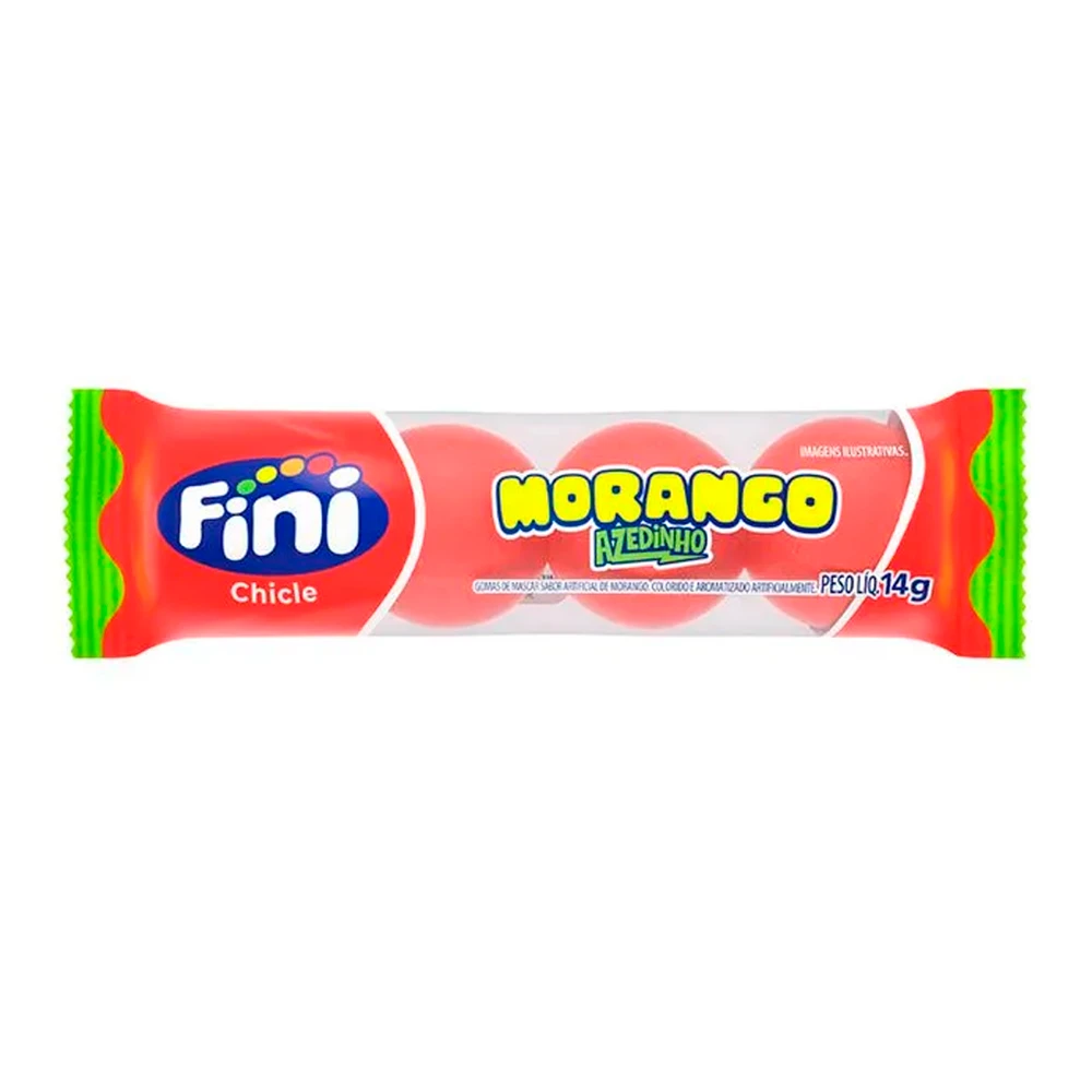 Chiclete Fini Morango X4Unidades