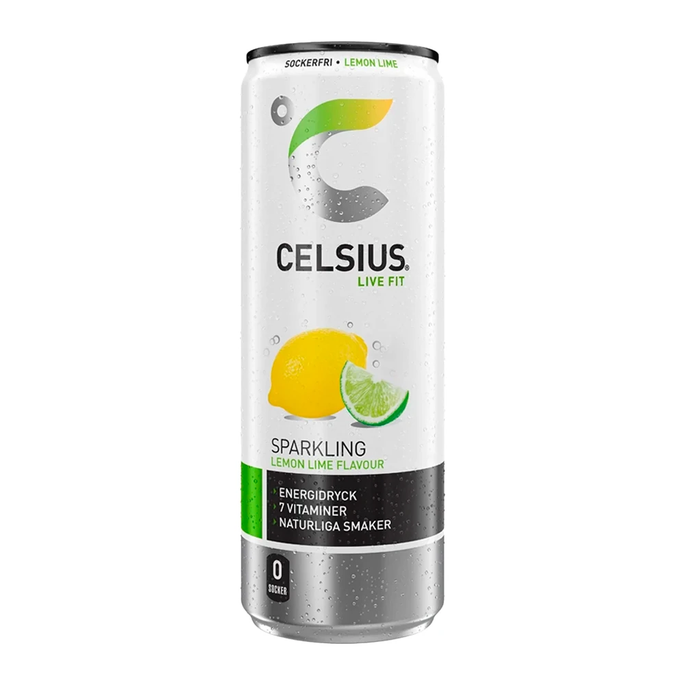 Energético Celsius Sem Açucar Lima Limão Lata 355Ml