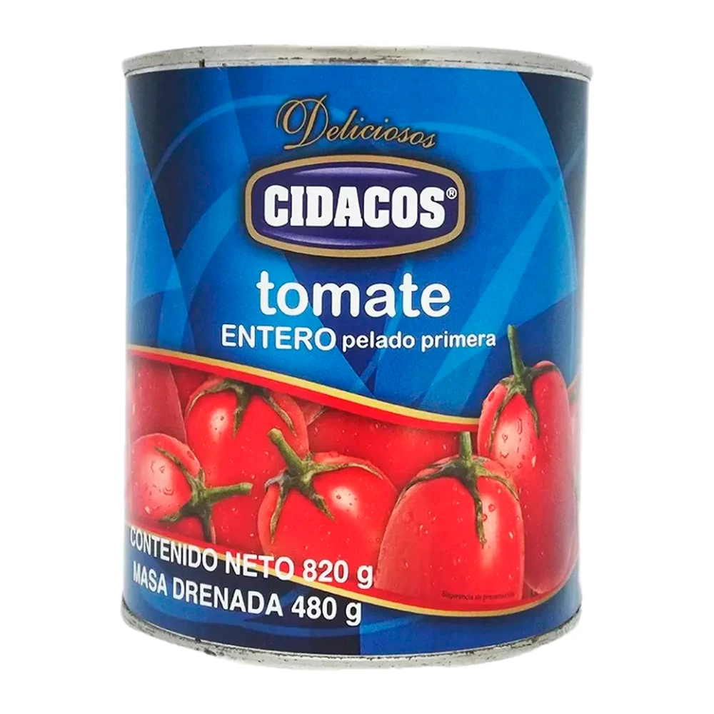 Tomate Enteiro Sem Pele Cidaco Lata 820G