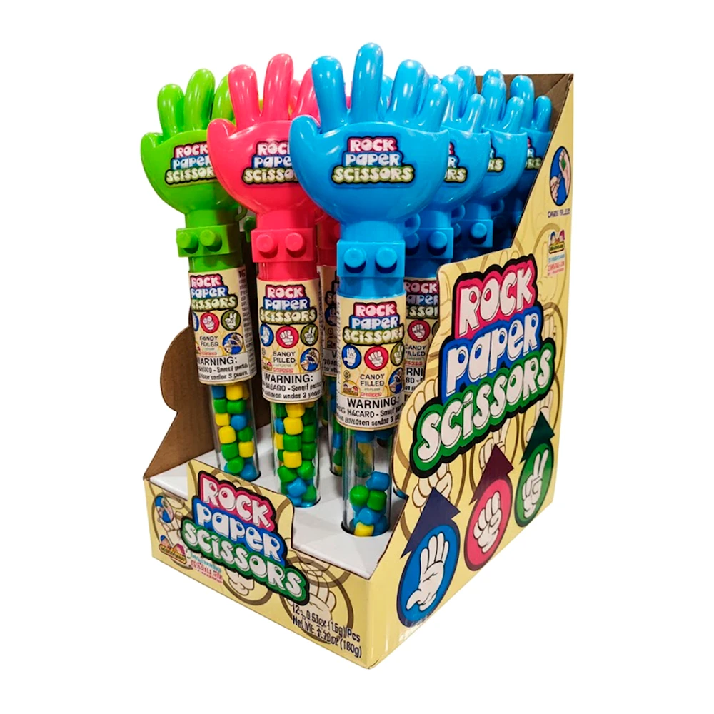Bala Kidsmania Rock Paper Scissors Caixa 12X15G