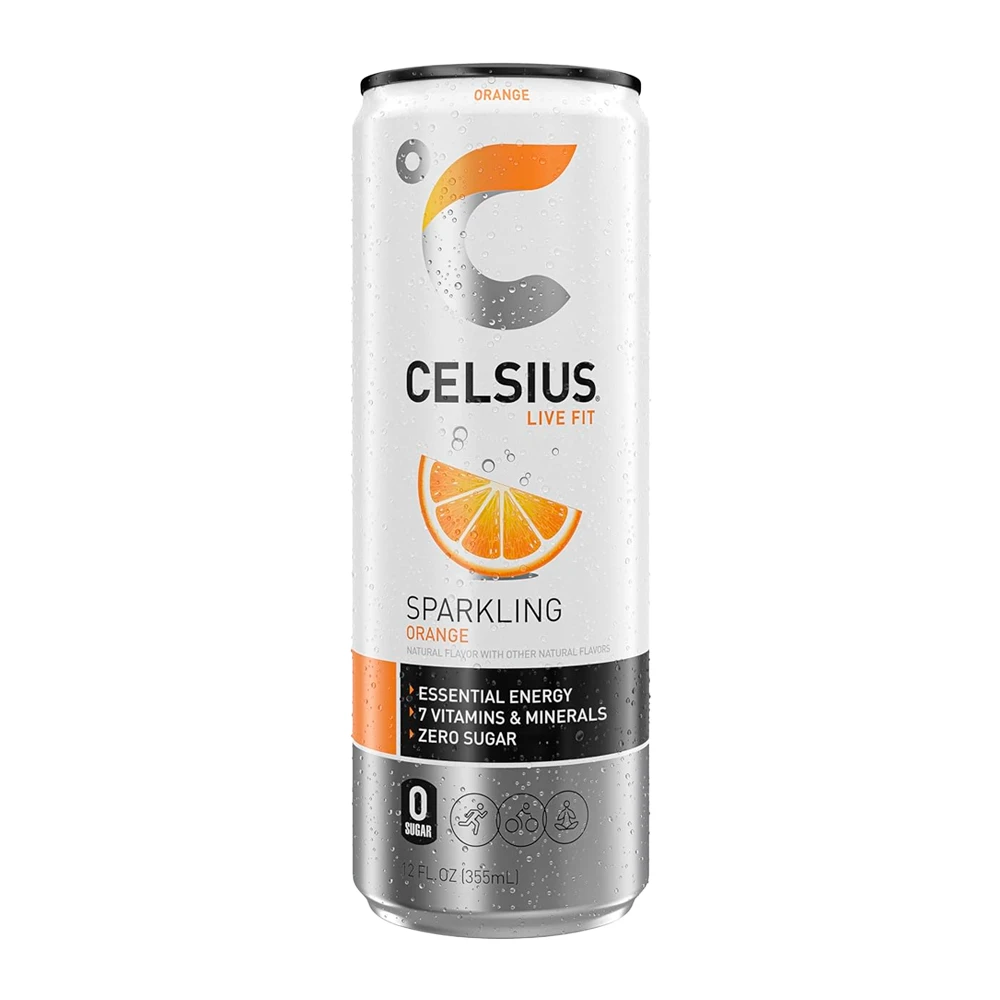 Energético Celsius Sem Açucar Laranja Lata 355Ml