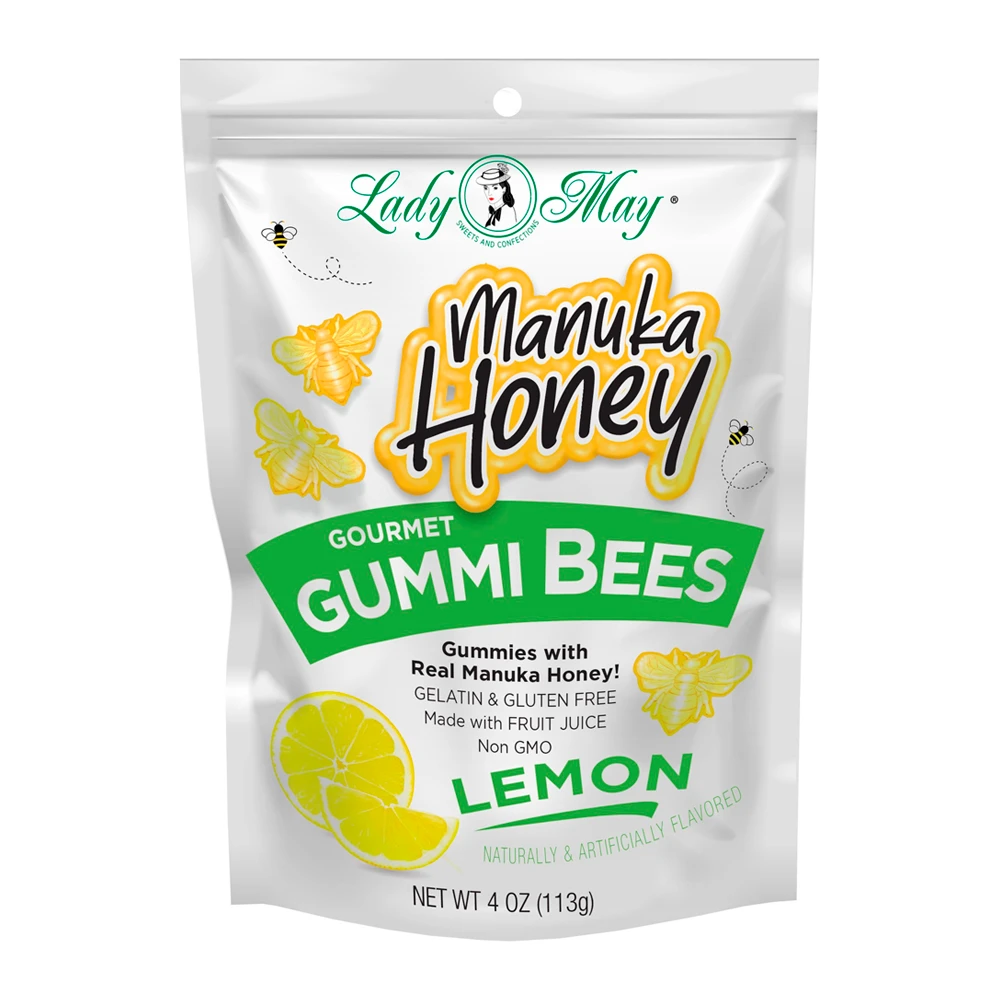 Bala de Gelatina Lady May Honey Lemon Pacote 113G