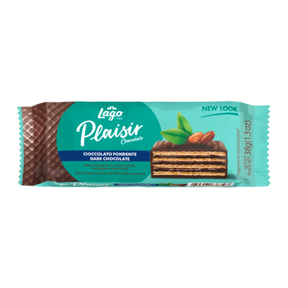 Mini Wafer Lago Plaisir Choco Dark Pacote 120G