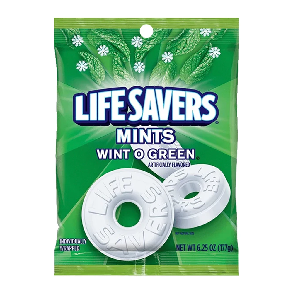 Bala Life Savers Mints Wint o Green Pacote 177G