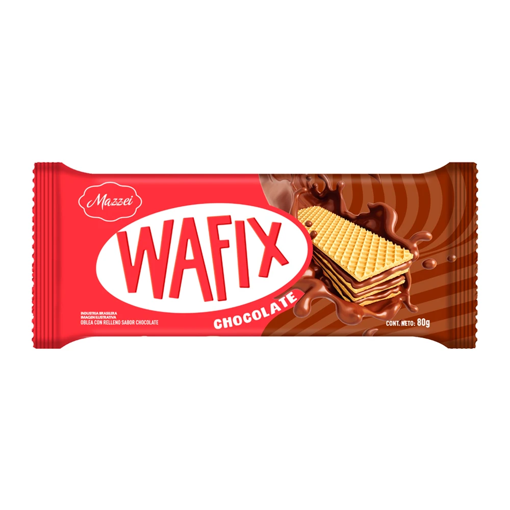 Biscoito Mazzei Wafer Chocolate 80G