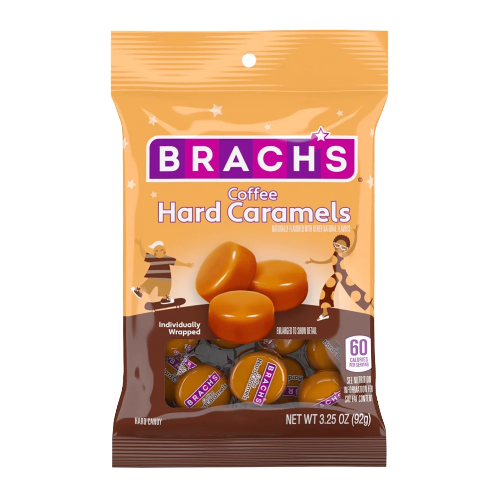 Bala Brachs Nips Caramel Coffee Clássico Pacote 92G