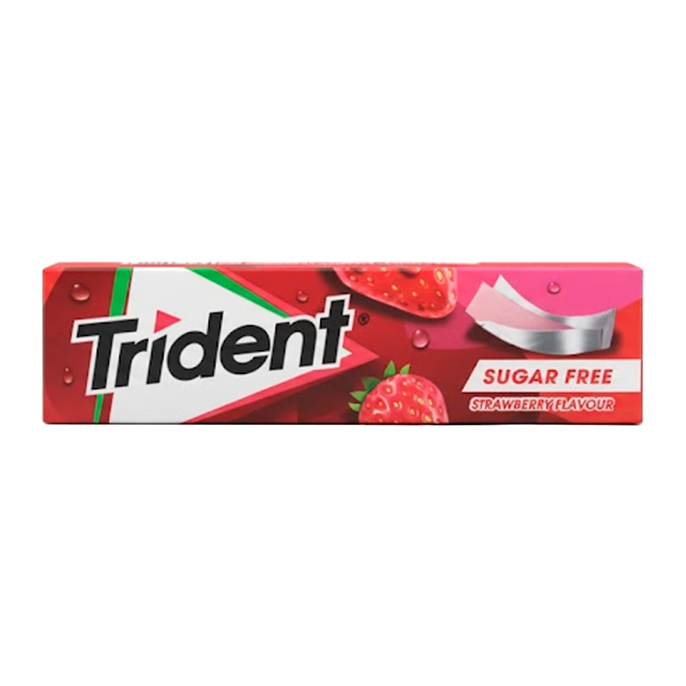 Chiclete Trident Americano Morango Sem Açúcar 13.5g