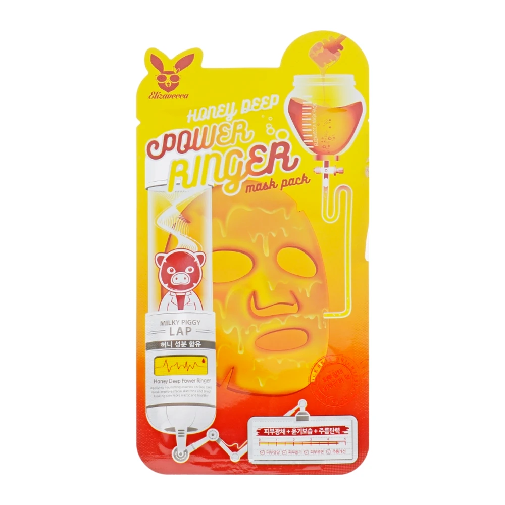 Máscara Facial Elizavecca Honey Deep Power Ringer Mask Honey X1 Unidade