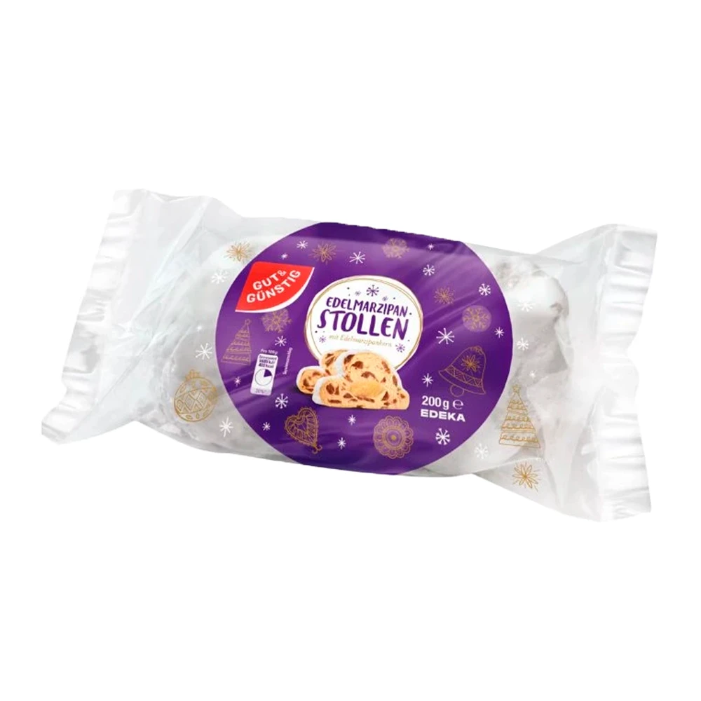 Stollen Edeka Recheado Marzipan Pacote 200G