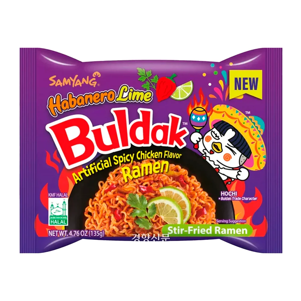 Macarrão Samyang Frango Picante Habanero e Limão Pacote 135G