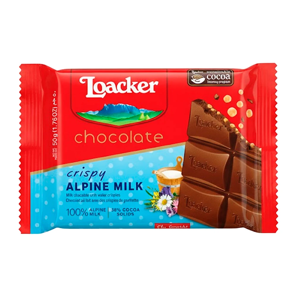 Tableta Chocolate Loacker Crispy Milk 50G