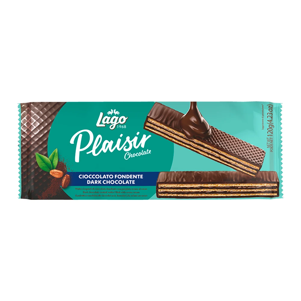Wafer Gastone Lago Plaisir Choco Dark Pacote 120G